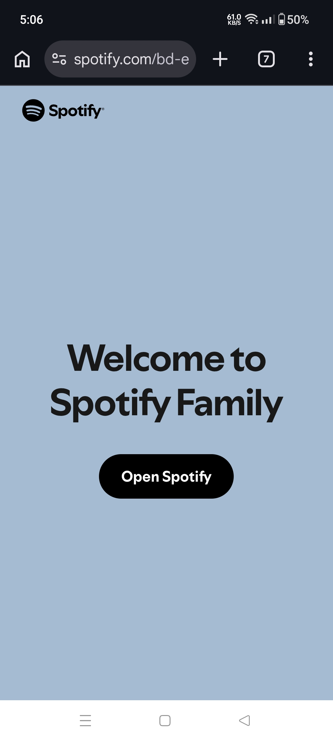 Spotify family invites